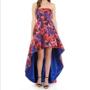 Long beautiful satin gown